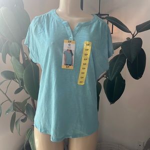 NEW Black Bow Women’s Slub Henley T-shirt